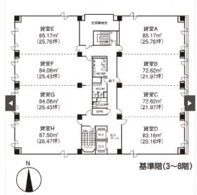 松本本町第一生命の基準階図面