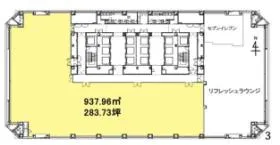 大阪三井物産の基準階図面