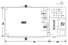北浜小谷の基準階図面