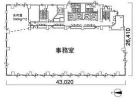 御堂筋ＭＴＲビル(御堂筋エムティーアールビル）の基準階図面