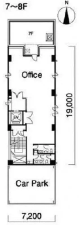 淀屋橋辻梅の基準階図面