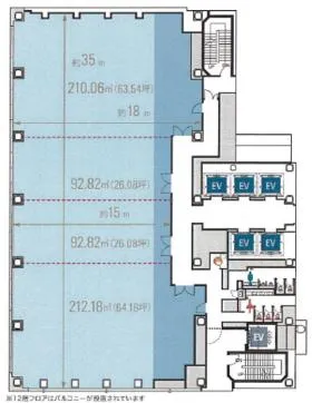 本町ガーデンシティテラスの基準階図面