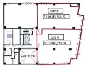 ＧＡＴＥ　ＴＥＲＲＡＣＥ　ＳＨＩＮ　ＯＳＡＫＡ(ゲートテラス新大阪)の基準階図面