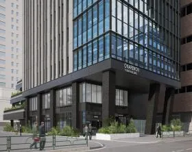 仮)御成門郵船ビル建替え計画ビルの外観