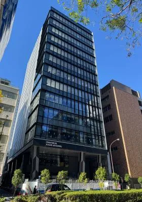 仮)御成門郵船ビル建替え計画ビルの外観