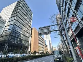 仮)御成門郵船ビル建替え計画ビルの外観