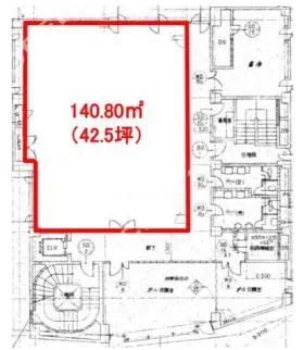 城南信用金庫 青山支店の基準階図面