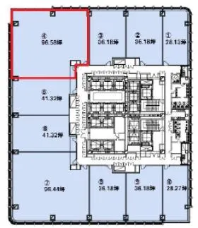 ザ・ランドマーク名古屋栄の基準階図面