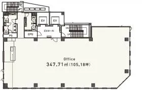西新宿ビジネスキューブの基準階図面