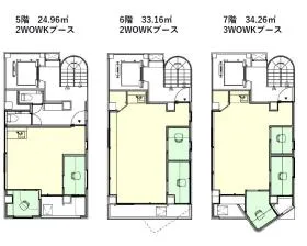 WOWK芝公園ビルの基準階図面