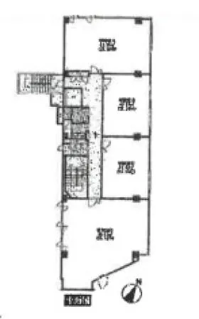 ラスコム15ビルの基準階図面