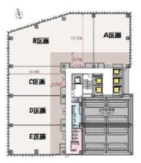 フロンティア名駅の基準階図面