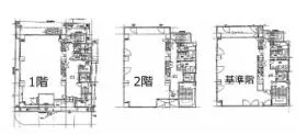 茅場町ビルの基準階図面