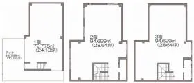 神宮前建物ビルの基準階図面