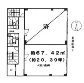 豊元ビルの基準階図面