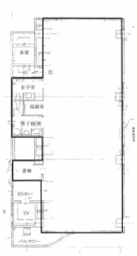 芝浦新本ビルの基準階図面