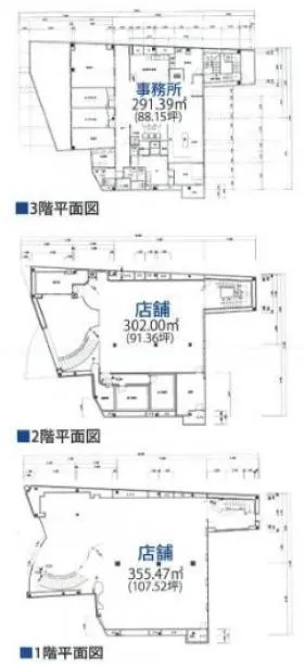 ユニカ田町ビルの基準階図面