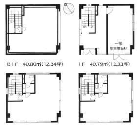 HANK北参道ビルの基準階図面