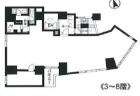 シークエル六本木ビルの基準階図面