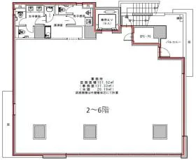 仮称)台東4丁目Mビルの基準階図面