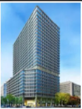（仮称）淀屋橋駅西地区市街地再開発事業の外観