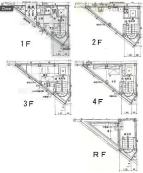 虎ノ門一棟ビルの基準階図面