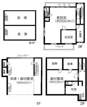 (仮)中落合4丁目事務所ビルの基準階図面
