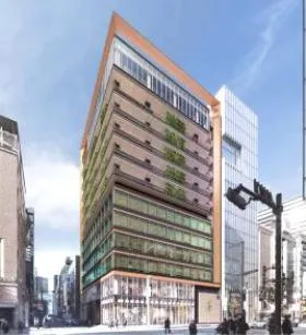 ヒューリック銀座建て替え計画ビルの外観