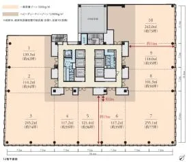 博多FDビジネスセンタービルの基準階図面
