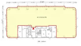 ラムザタワーB棟ビルの基準階図面
