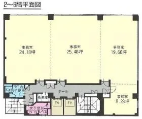 三州博多駅前ビルの基準階図面