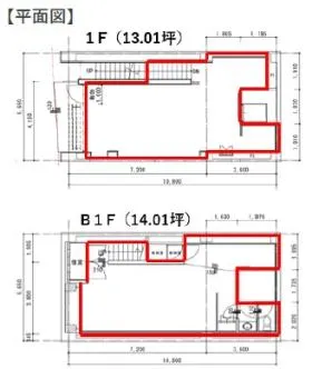 渋谷セルモビルの基準階図面