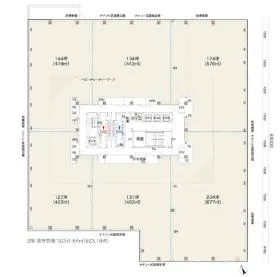 千駄ヶ谷センタービル建替計画の基準階図面