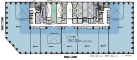 YODOYABASHI Station Oneビルの基準階図面