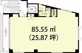 関口第2ビルの基準階図面