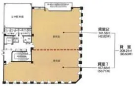 天神四丁目ビルの基準階図面