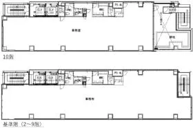 VORT浜松町Ⅳ(旧クローバー浜松町)の基準階図面