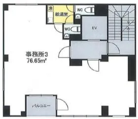 銀座スカイビルの基準階図面