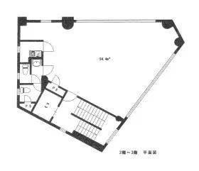 中野新橋富士ビルの基準階図面