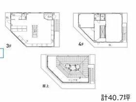 GrandStory千駄ヶ谷ビルの基準階図面