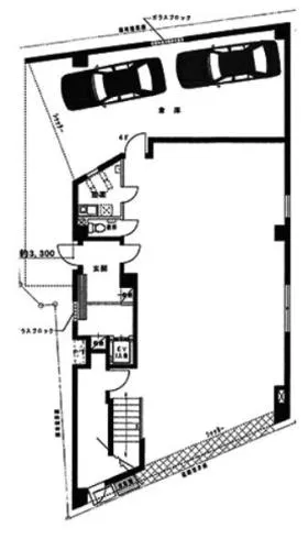 加藤ビル(旧:新宿5丁目事務所・店舗)の基準階図面