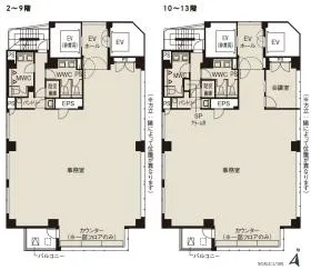 CIRCLES神田駅前ビルの基準階図面