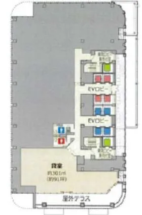 栄トリッドスクエアの基準階図面