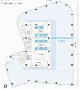(仮称)渋谷区道玄坂二丁目計画ビルの基準階図面