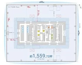 BLUE FRONT SHIBAURA(旧:芝浦プロジェクト(S棟))の基準階図面