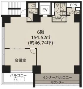 CIRCLES秋葉原駅前ビルの基準階図面