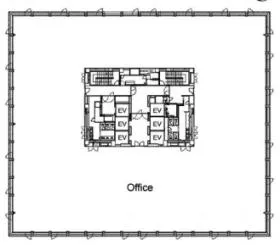 LILLY PLAZA ONE BUILDINGの基準階図面