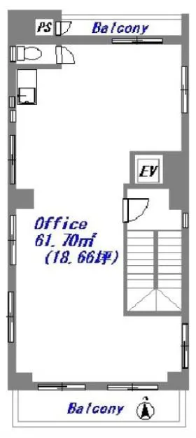 西村ビルの基準階図面