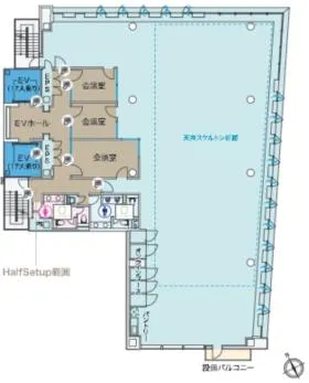 銀座PREX East(旧築地PREX)ビルの基準階図面