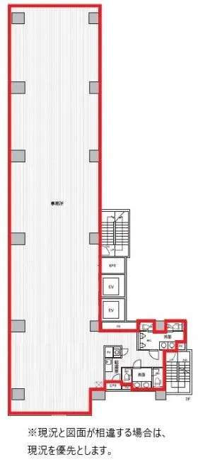 門前仲町トーセイビルの基準階図面